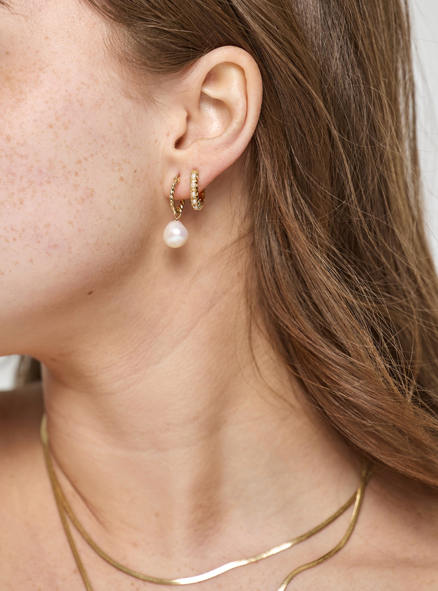 Brittany Pearl Hoops